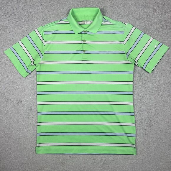 Nike Golf Polo Mens Medium Tour Performance Dri Fit Performance Stretch Striped - Picture 2 of 10